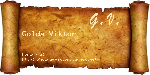 Golda Viktor névjegykártya